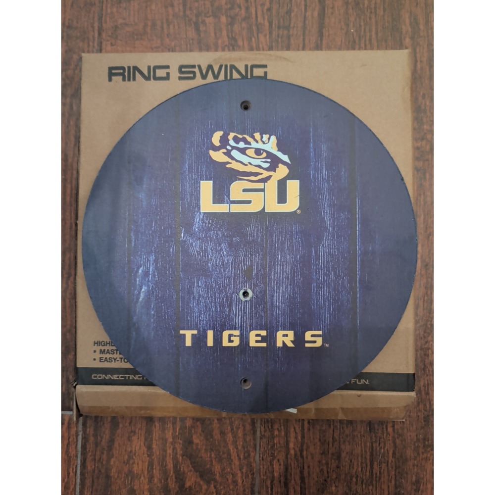 Wild Sports LSU Tigers Hook & Ring Toss Set Solid Wood NCAA Purple AA25